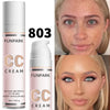 30ml 1Pc Color Correcting CC Cream Facial Foundation Waterproof Concealer Whitening Liquid Foundation Korean Makeup Cosmetics