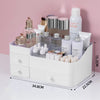 Desktop Cosmetic Storage Box Plastic Makeup Brush Lipstick Organizer Drawer-Type Compartment for Bathroom & Bedroom