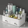 Desktop Cosmetic Storage Box Plastic Makeup Brush Lipstick Organizer Drawer-Type Compartment for Bathroom & Bedroom