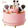 360° Rotating Organizer 5 Slot Makeup Brushes Holder Multi-Functional Desk Storage Cosmetics Storage for Vanity Desktop Bathroom