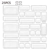 25-piece Visual Drawer Storage Box Set Transparent Compartment Multi-functional Desktop Built-in Stationery Sundries Storage Box