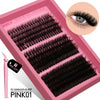 GROINNEYA Cluster Lashes Kit Fluffy Individual Lashes Volume Mixed Tray Faux Mink Lashes Eyelash Extension Makeup