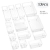 25-piece Visual Drawer Storage Box Set Transparent Compartment Multi-functional Desktop Built-in Stationery Sundries Storage Box