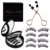 Double Layer Magnetic Suction False Eyelashes 2 Pairs, 5D Glue Free Thick Eyelashes, One Whole Piece