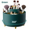 360° Rotating Organizer 5 Slot Makeup Brushes Holder Multi-Functional Desk Storage Cosmetics Storage for Vanity Desktop Bathroom