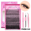 GROINNEYA DIY Lash Extension Kit Individual Lashes Cluster Mix Eyelashes Full Set Lashes Kit with Lash Bond and Seal At Home